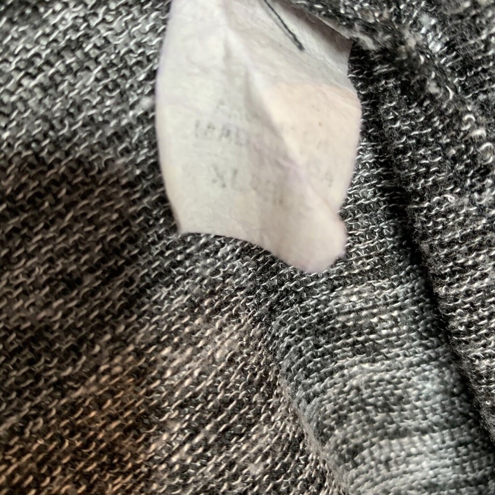 Pink Lily XL Sweater Top Hi Low Hem Gray Black Heather Cowl Neck MADE IN USA - Picture 7 of 8